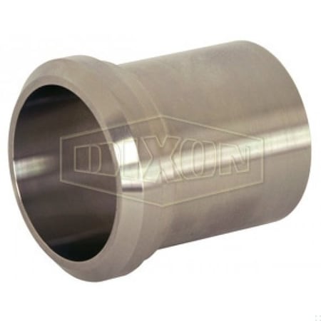 Dixon Light Wall Tank Ferrule, 3 in Nominal, Plain Beveled Seat End Style, 304 SS, Domestic 14WL-G300